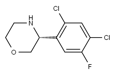(3R)-3-(2,4-DICHLORO-5-FLUOROPHENYL)MORPHOLINE 结构式