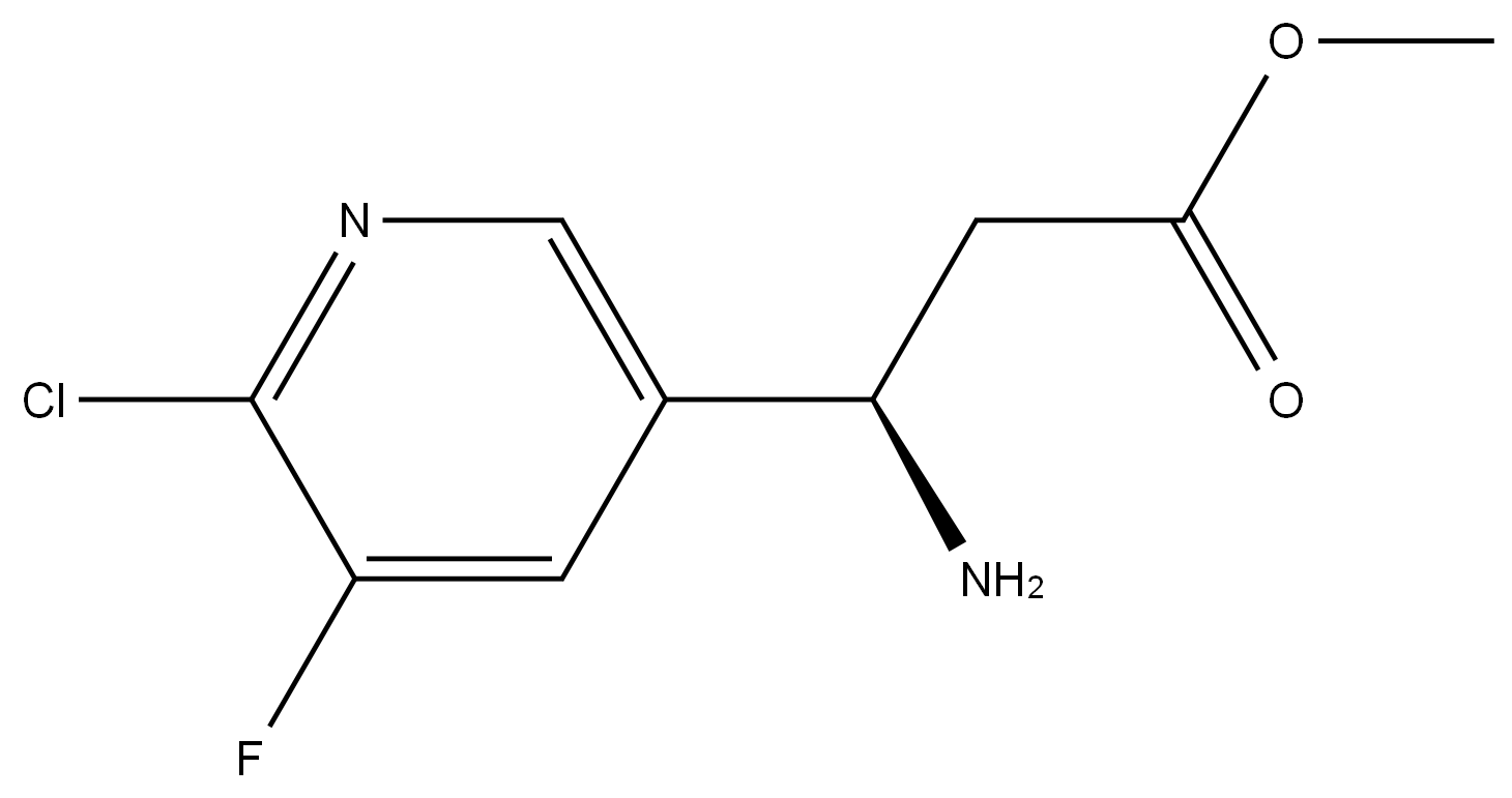 METHYL (3R)-3-AMINO-3-(6-CHLORO-5-FLUORO(3-PYRIDYL))PROPANOATE Struktur