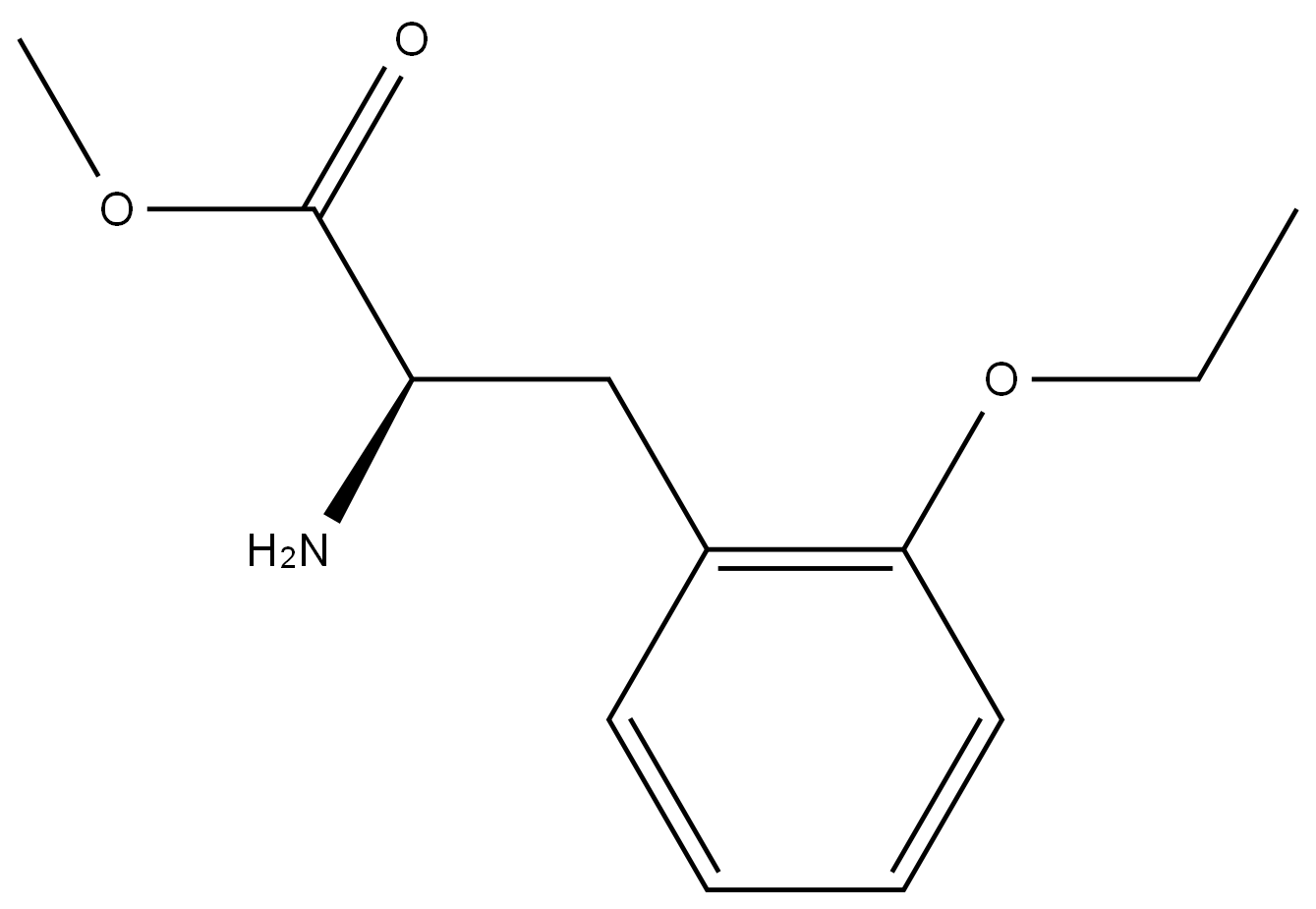 METHYL (2R)-2-AMINO-3-(2-ETHOXYPHENYL)PROPANOATE 结构式