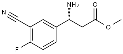 METHYL (3R)-3-AMINO-3-(3-CYANO-4-FLUOROPHENYL)PROPANOATE Structure