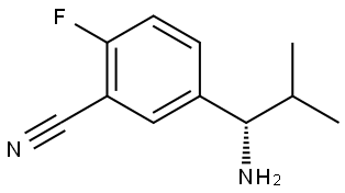 5-((1S)-1-AMINO-2-METHYLPROPYL)-2-FLUOROBENZENECARBONITRILE,1213414-29-9,结构式