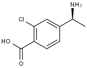 4-[(1S)-1-aminoethyl]-2-chlorobenzoic acid,1213415-19-0,结构式