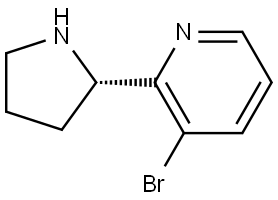2-((2S)PYRROLIDIN-2-YL)-3-BROMOPYRIDINE Structure