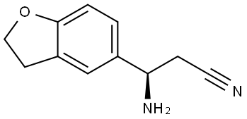 (3R)-3-AMINO-3-(2,3-DIHYDROBENZO[B]FURAN-5-YL)PROPANENITRILE 结构式