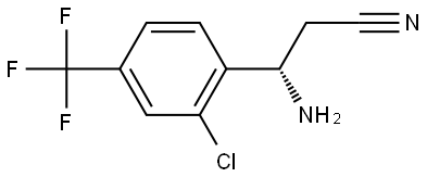 (3S)-3-AMINO-3-[2-CHLORO-4-(TRIFLUOROMETHYL)PHENYL]PROPANENITRILE Structure