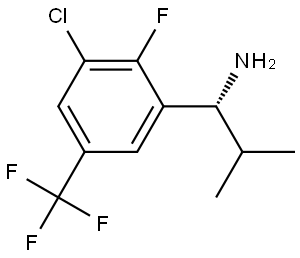 (1R)-1-[3-CHLORO-2-FLUORO-5-(TRIFLUOROMETHYL)PHENYL]-2-METHYLPROPAN-1-AMINE Structure