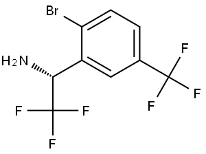 (1R)-1-[2-BROMO-5-(TRIFLUOROMETHYL)PHENYL]-2,2,2-TRIFLUOROETHYLAMINE Struktur