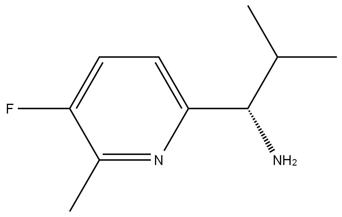 (1S)-1-(5-FLUORO-6-METHYL (2-PYRIDYL))-2-METHYLPROPYLAMINE 结构式
