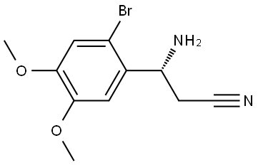 (3R)-3-AMINO-3-(2-BROMO-4,5-DIMETHOXYPHENYL)PROPANENITRILE Structure