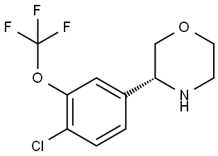 (3R)-3-[4-CHLORO-3-(TRIFLUOROMETHOXY)PHENYL]MORPHOLINE 结构式