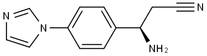 (3R)-3-AMINO-3-[4-(1H-IMIDAZOL-1-YL)PHENYL]PROPANENITRILE Structure