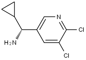 (1R)(5,6-DICHLORO(3-PYRIDYL))CYCLOPROPYLMETHYLAMINE Struktur