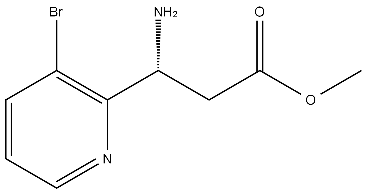 METHYL (3R)-3-AMINO-3-(3-BROMO(2-PYRIDYL))PROPANOATE Structure