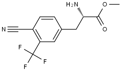 METHYL (2S)-2-AMINO-3-[4-CYANO-3-(TRIFLUOROMETHYL)PHENYL]PROPANOATE,1213603-07-6,结构式