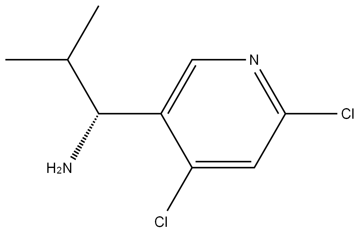 (1R)-1-(4,6-DICHLORO(3-PYRIDYL))-2-METHYLPROPYLAMINE 结构式