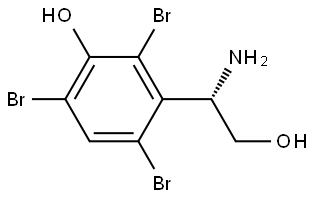 3-((1S)-1-AMINO-2-HYDROXYETHYL)-2,4,6-TRIBROMOPHENOL Structure