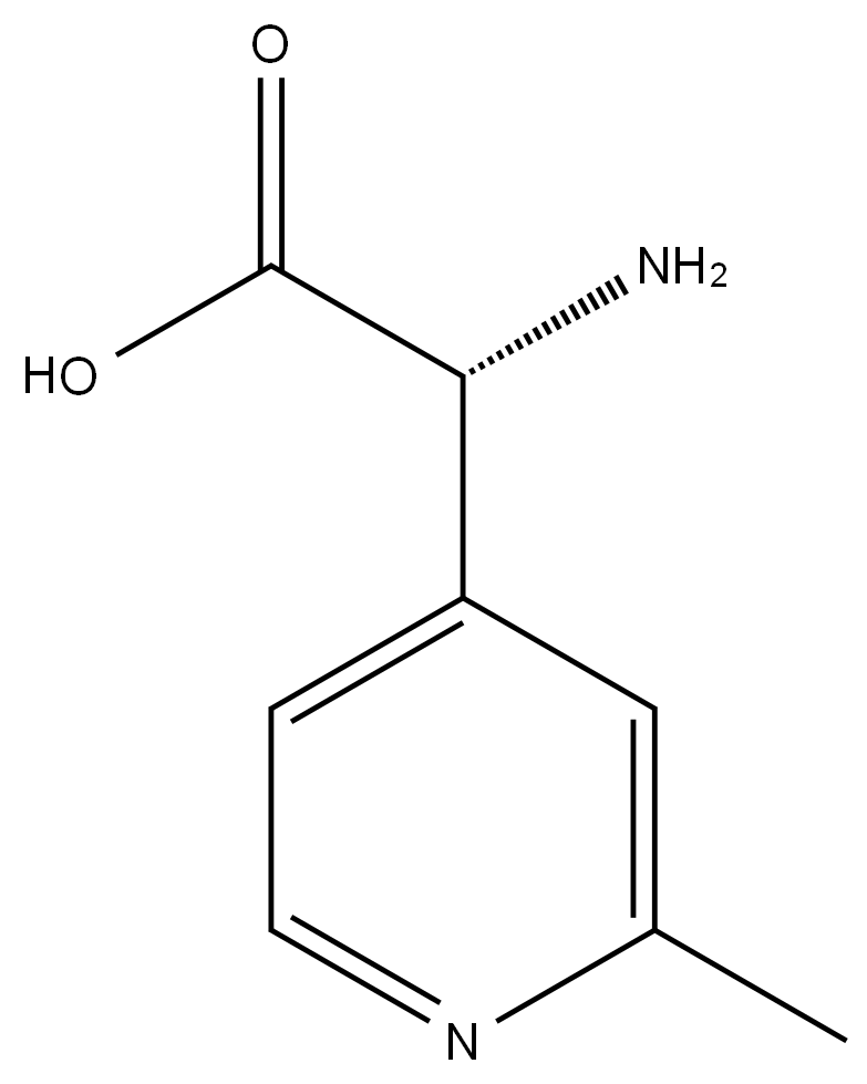 (R)-2-amino-2-(2-methylpyridin-4-yl)acetic acid 结构式