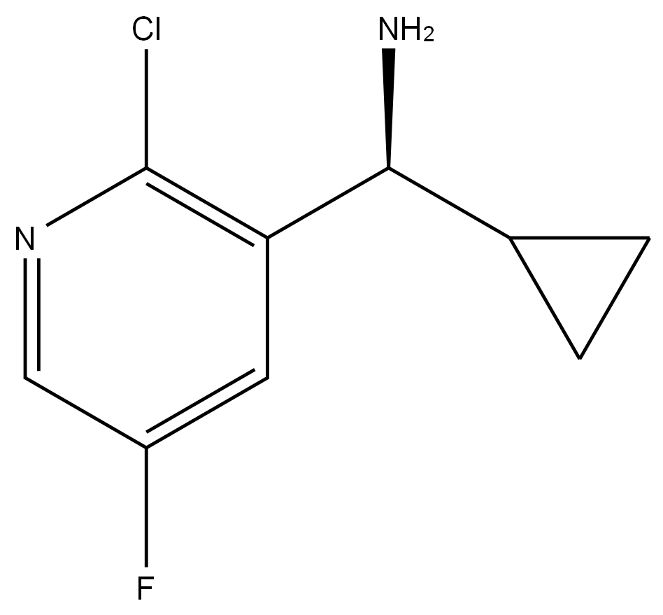 (1S)(2-CHLORO-5-FLUORO(3-PYRIDYL))CYCLOPROPYLMETHYLAMINE Structure