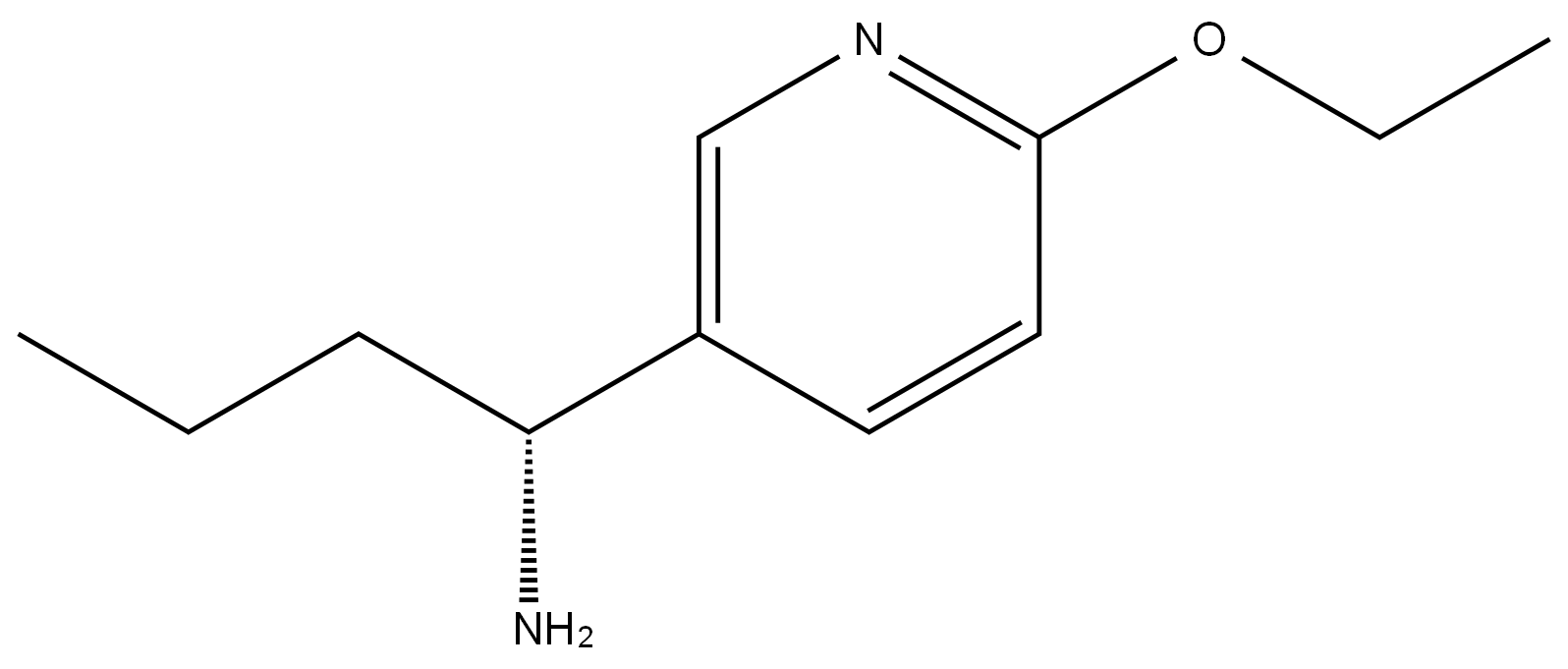 (1R)-1-(6-ETHOXY(3-PYRIDYL))BUTYLAMINE 结构式
