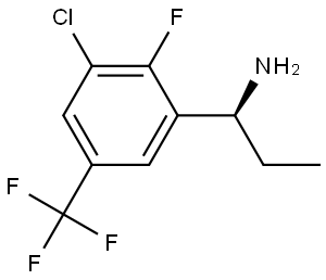 (1S)-1-[3-CHLORO-2-FLUORO-5-(TRIFLUOROMETHYL)PHENYL]PROPAN-1-AMINE Structure