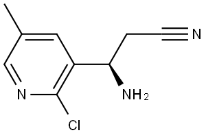 (3R)-3-AMINO-3-(2-CHLORO-5-METHYL (3-PYRIDYL))PROPANENITRILE Structure