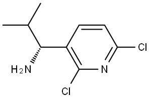 (1S)-1-(2,6-DICHLORO(3-PYRIDYL))-2-METHYLPROPYLAMINE 结构式