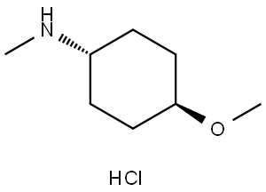 (1r,4r)-4-Methoxy-N-methylcyclohexan-1-amine hydrochloride Struktur