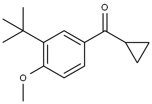 (3-(tert-butyl)-4-methoxyphenyl)(cyclopropyl)methanone Struktur