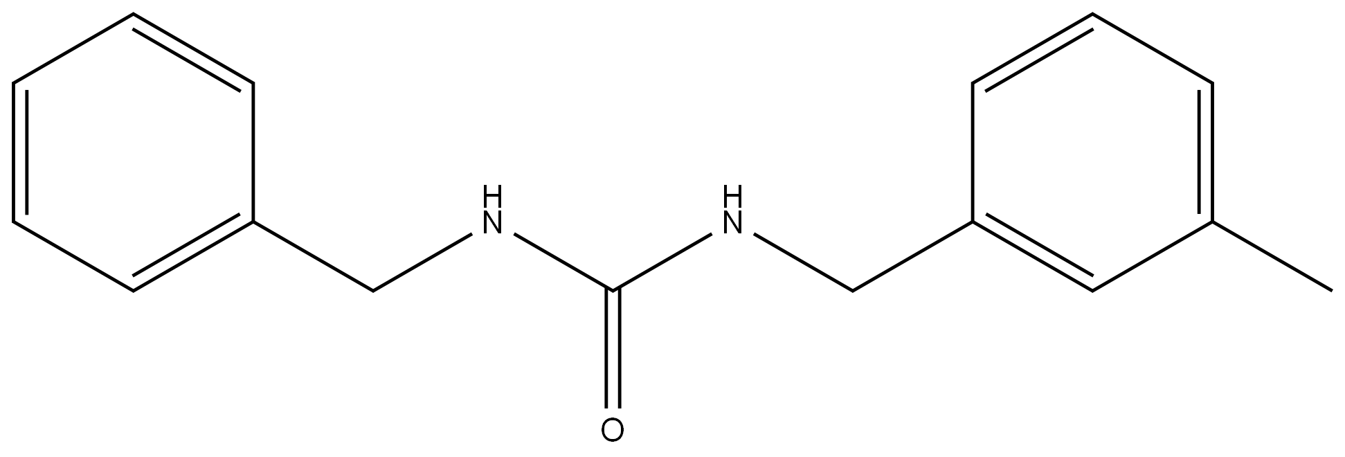 N-[(3-Methylphenyl)methyl]-N′-(phenylmethyl)urea Structure