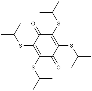 2,5-Cyclohexadiene-1,4-dione, 2,3,5,6-tetrakis[(1-methylethyl)thio]- Structure