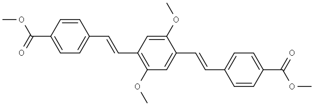 Benzoic acid, 4,4'-[(2,5-dimethoxy-1,4-phenylene)di-(1E)-2,1-ethenediyl]bis-, 1,1'-dimethyl ester