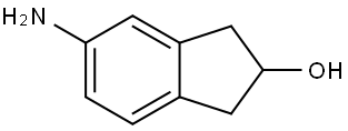 (-)-5-Amino-2,3-dihydro-1H-inden-2-ol 结构式