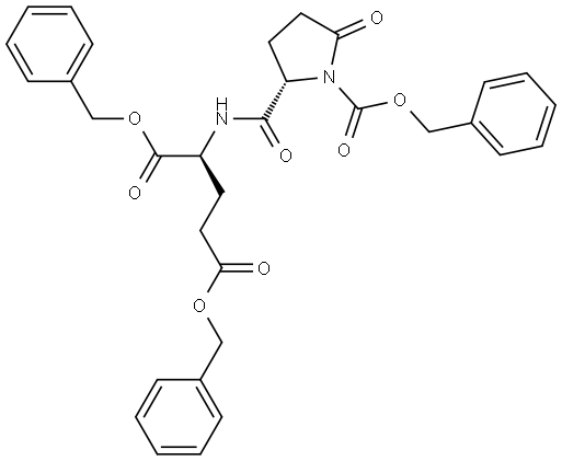 Glutamic acid, N-(1-carboxy-L-pyroglutamyl)-, tribenzyl ester, L- (6CI)