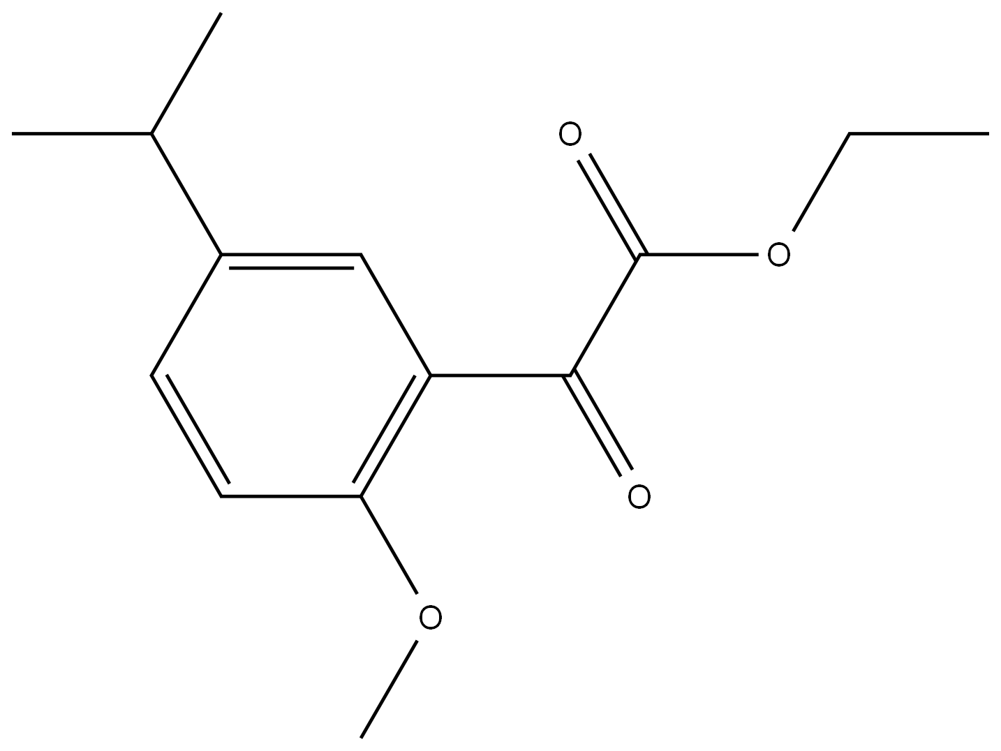 Ethyl 2-methoxy-5-(1-methylethyl)-α-oxobenzeneacetate,1226173-85-8,结构式