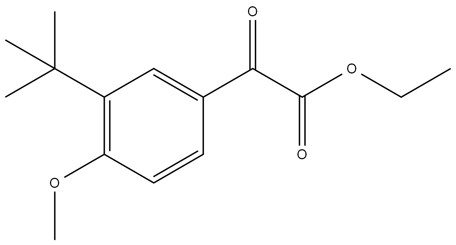 Ethyl 3-(1,1-dimethylethyl)-4-methoxy-α-oxobenzeneacetate 结构式