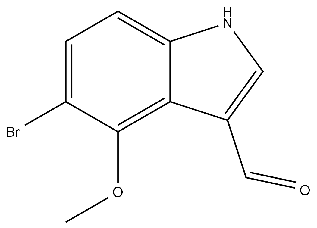 5-bromo-4-methoxy-1H-indole-3-carbaldehyde 结构式