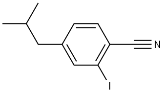 2-Iodo-4-(2-methylpropyl)benzonitrile Structure