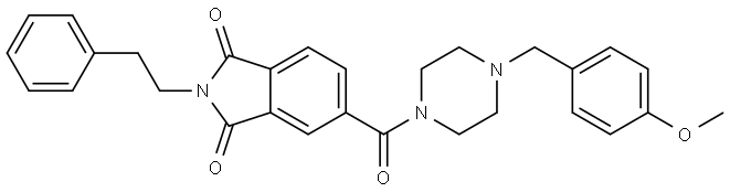 5-[4-(4-Methoxybenzyl)piperazine-1-carbonyl]-2-phenethylisoindoline-1,3-dione Structure