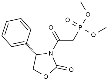 (S) -二甲基[2-氧代-2-(2-氧代-4-苯基恶唑烷-3-基)乙基]膦酸酯, 1243256-60-1, 结构式