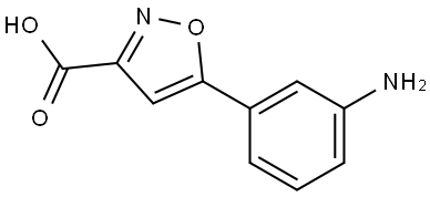 5-(3-aminophenyl)-1,2-oxazole-3-carboxylic acid Structure