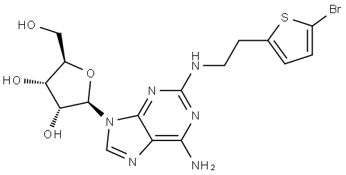 2-[2-(5-bromo-thien-2-yl)ethylamino]-adenosine Structure