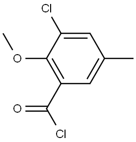3-Chloro-2-methoxy-5-methylbenzoyl chloride 结构式