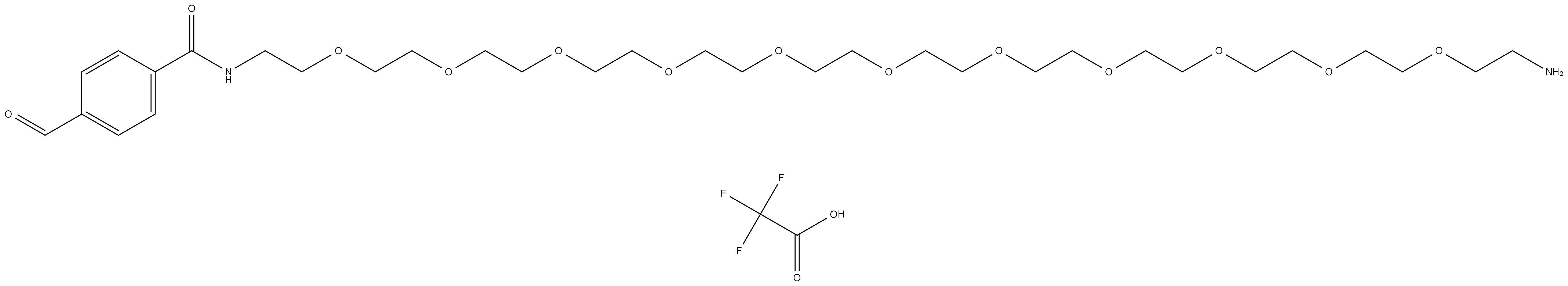 CHO-Ph-CONH-PEG11-amine TFA Structure