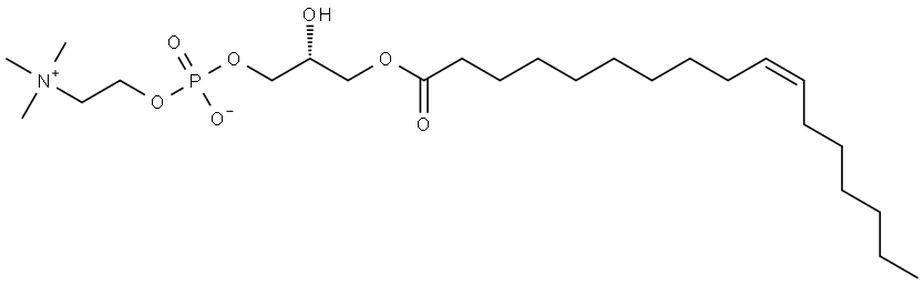 1-(10Z-heptadecenoyl)-2-hydroxy -sn-glycero-3-phosphocholine Struktur