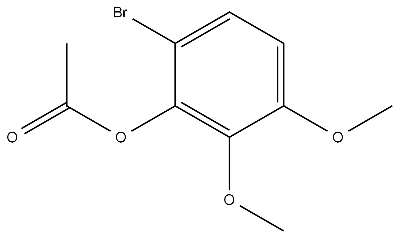 Phenol, 6-bromo-2,3-dimethoxy-, 1-acetate Structure
