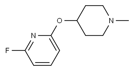2-Fluoro-6-[(1-methyl-4-piperidinyl)oxy]pyridine Structure