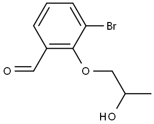 3-Bromo-2-(2-hydroxypropoxy)benzaldehyde Structure