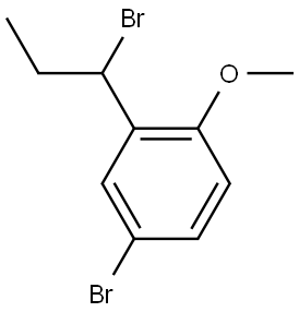 Benzene, 4-bromo-2-(1-bromopropyl)-1-methoxy- Struktur