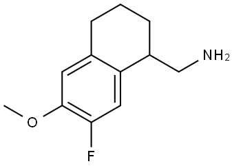 7-Fluoro-1,2,3,4-tetrahydro-6-methoxy-1-naphthalenemethanamine Structure