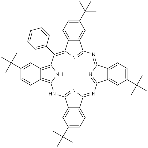 29H,31H-Tetrabenzo[b,g,l,q][5,10,15]triazaporphine, 2,9,16,23-tetrakis(1,1-dimethylethyl)-27-phenyl- (9CI)